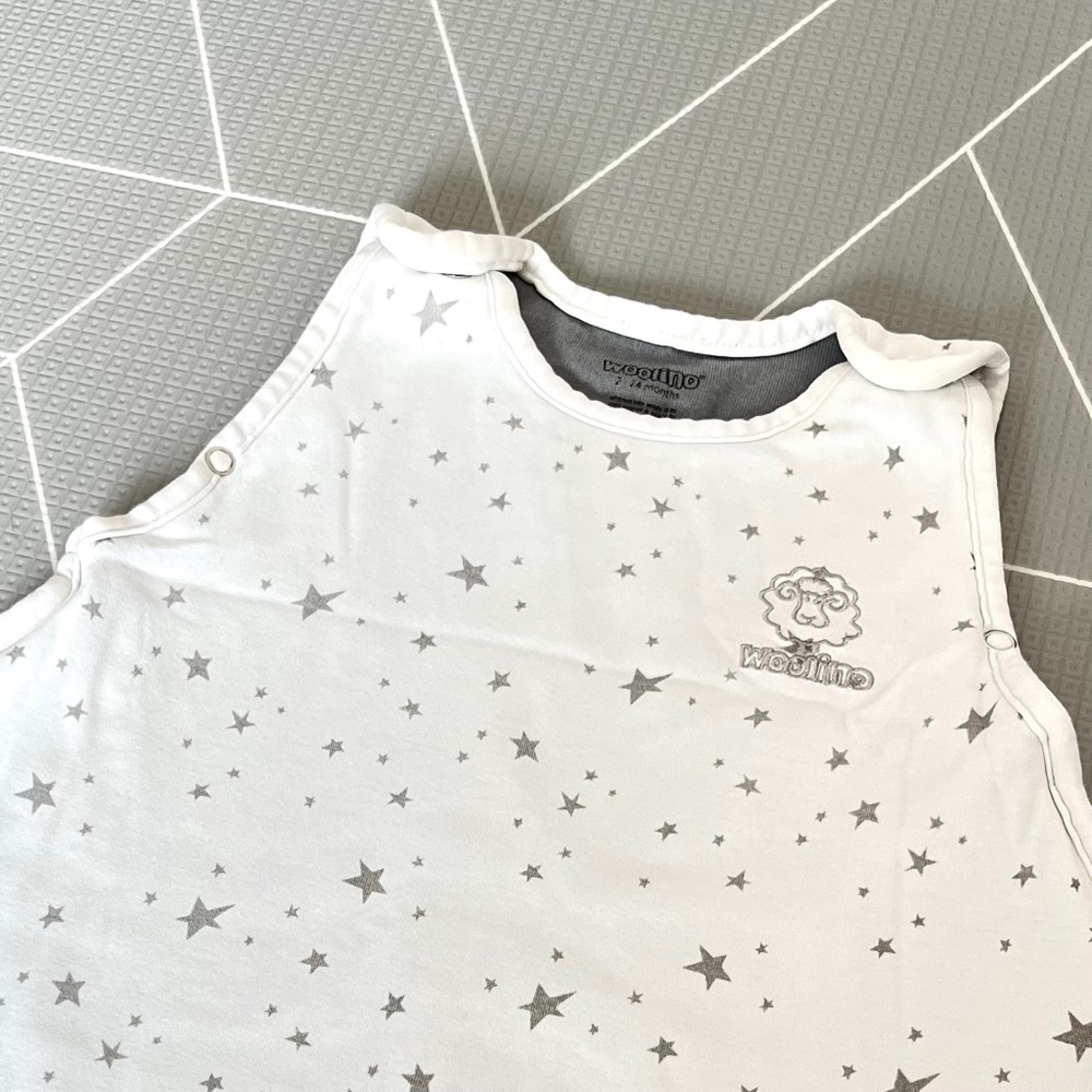 Woolino 4 Season Baby Sleep Sack, star white